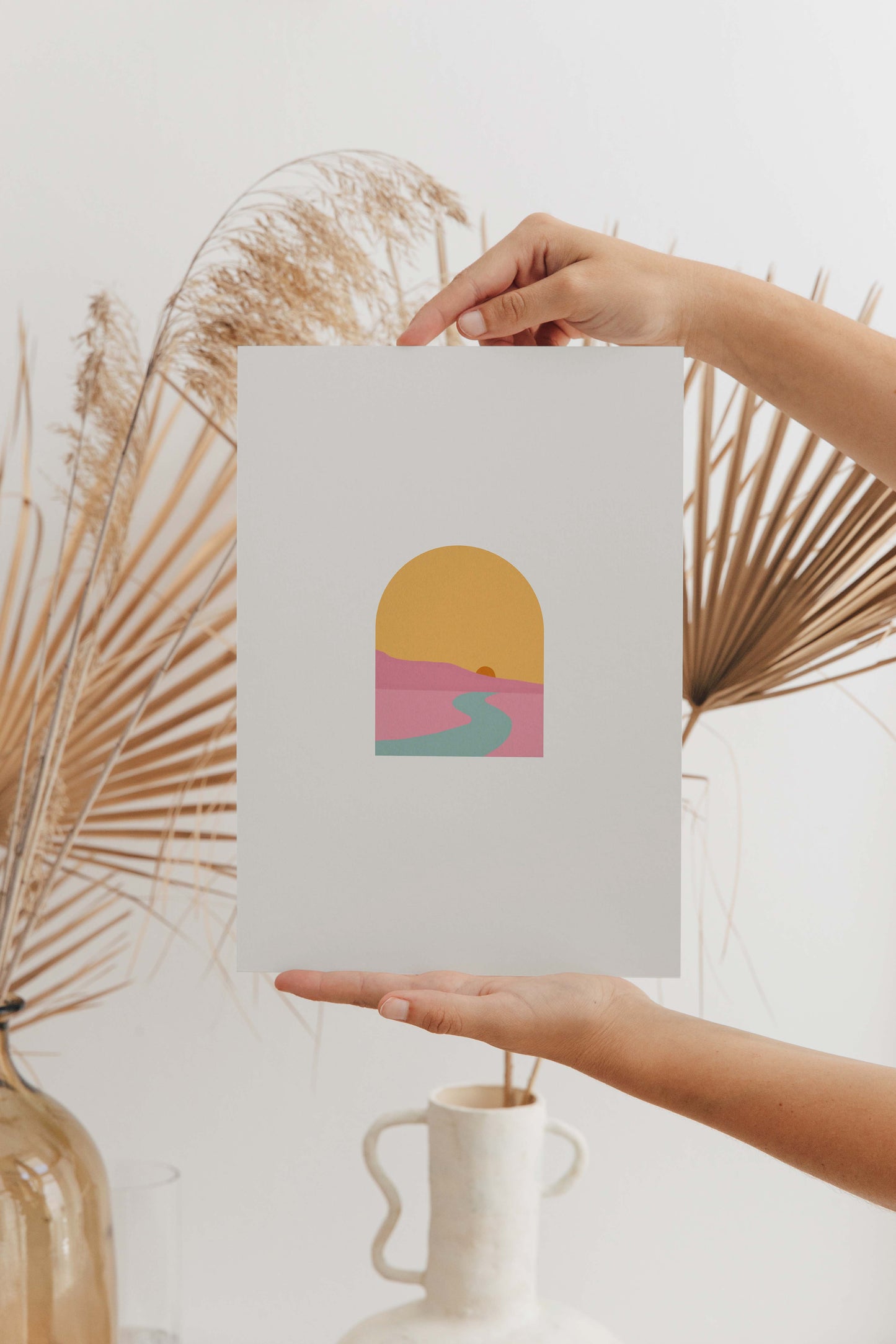 Colorful Desert River Minimalist Print