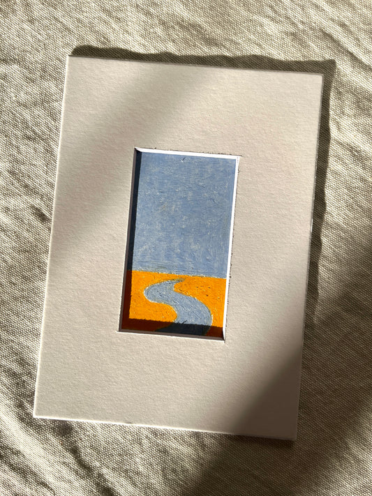 "Return to the River" Oil Pastel