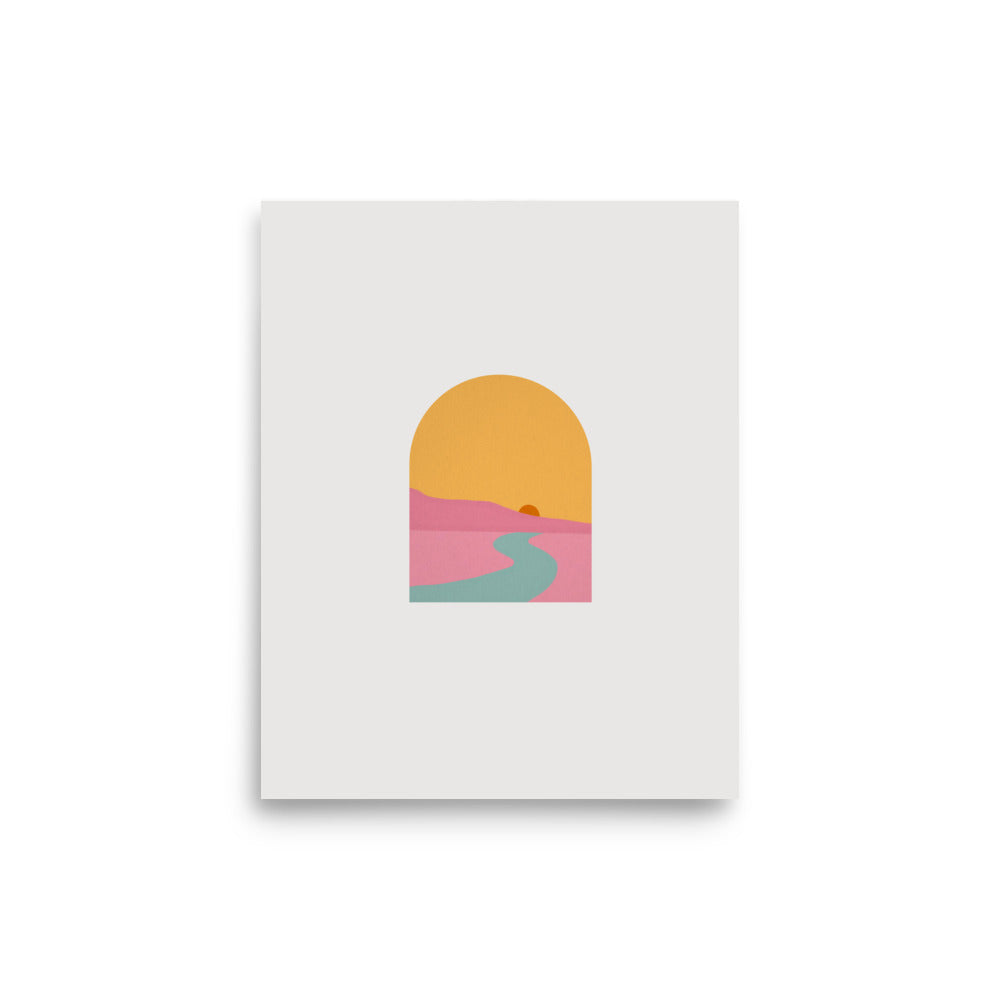 Colorful Desert River Minimalist Print