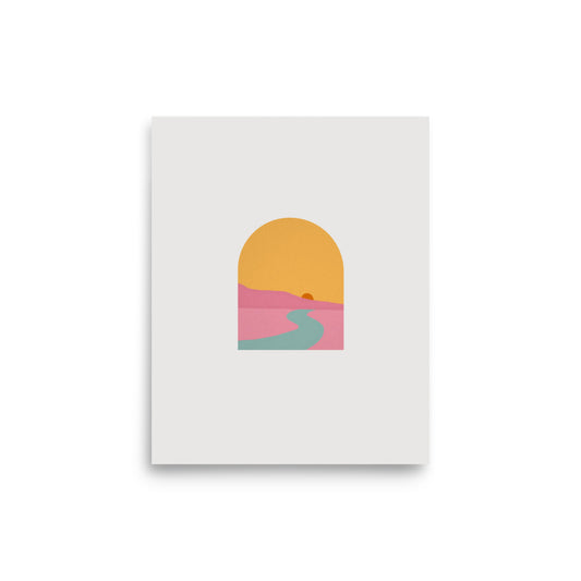 Colorful Desert River Minimalist Print