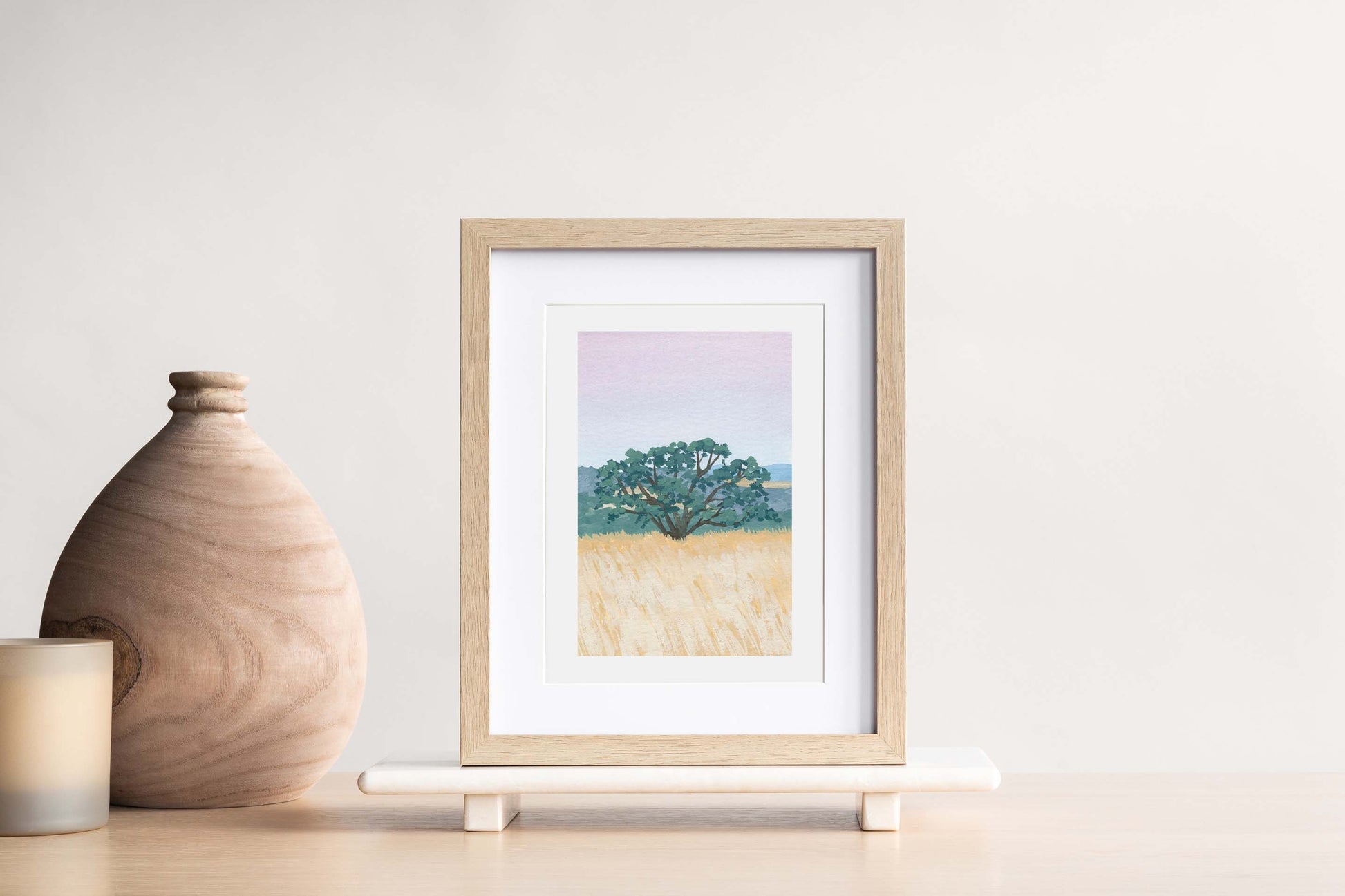 In the Field Gouache Landscape Print