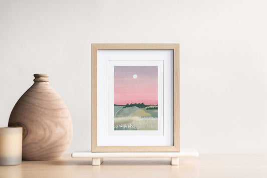 In the Meadow Gouache Landscape Print
