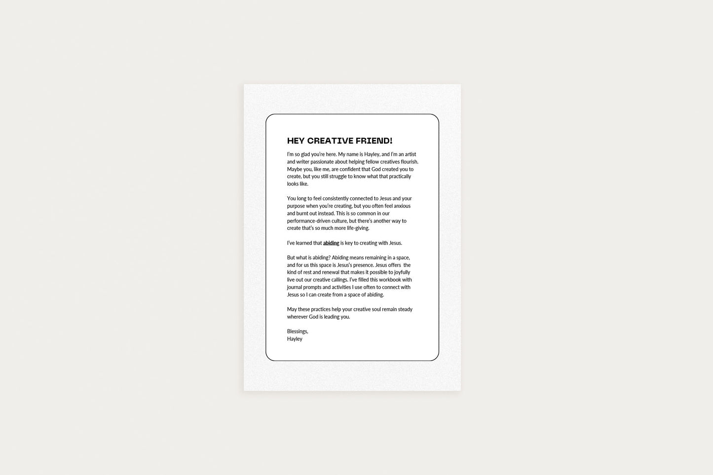 The Abiding Creative Workbook (DIGITAL)
